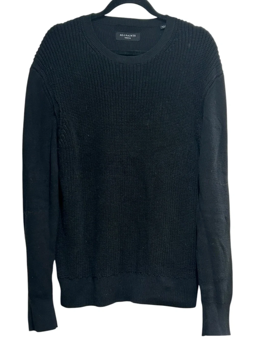 ALL SAINTS Rothy Crew Black Sweater Men's Size M in Black ALLSAINTS